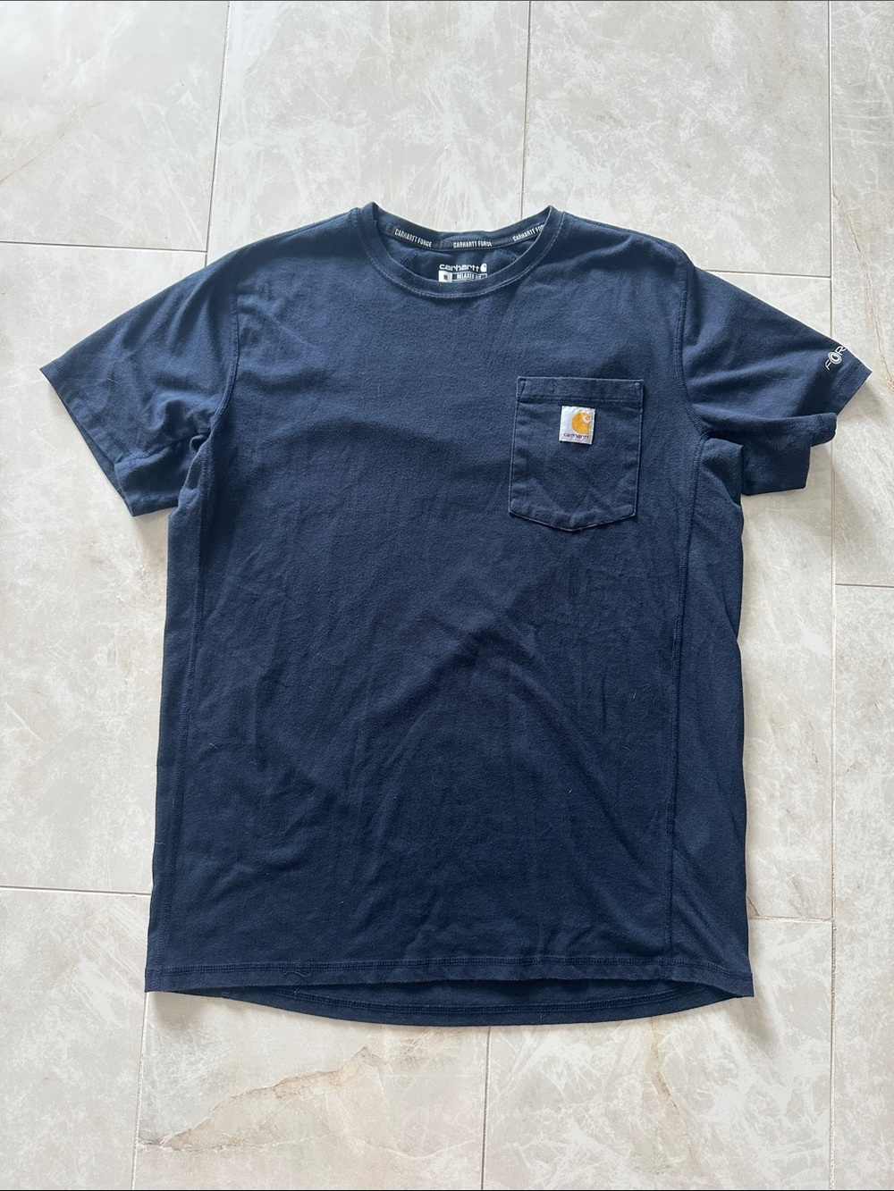 Carhartt Navy Pocket T-Shirt with Logo Patch